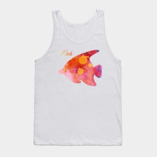 Pink watercolor fish. Tank Top